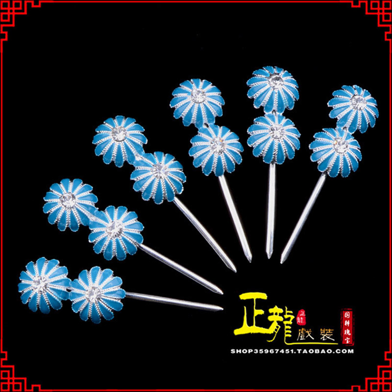 库伦旗头面泡子旦角化妆头饰 仿点绸泡子
