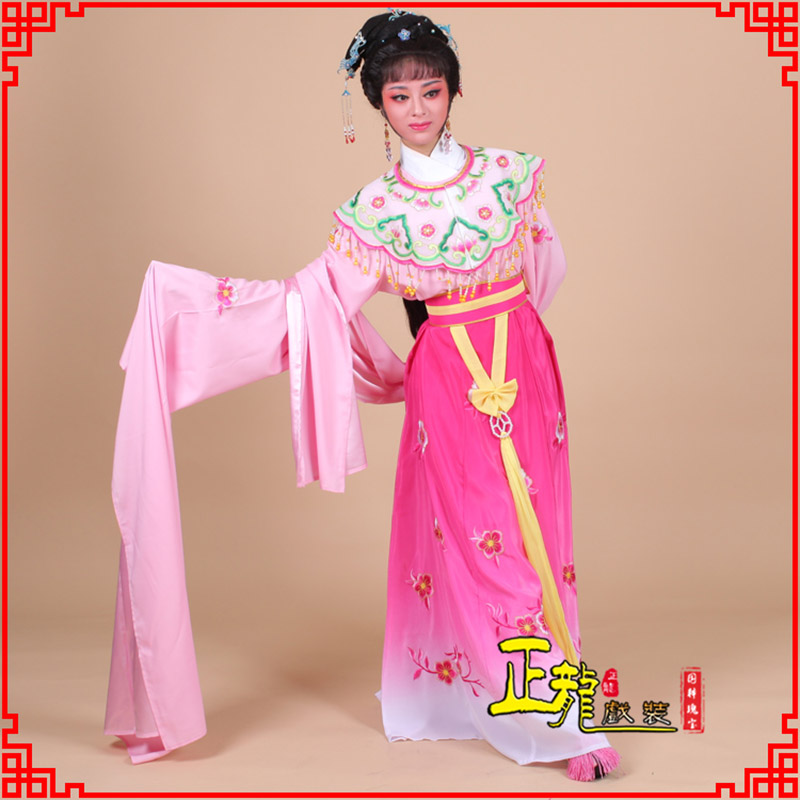 库伦旗水袖青衣练功花旦服 梅花古装衣