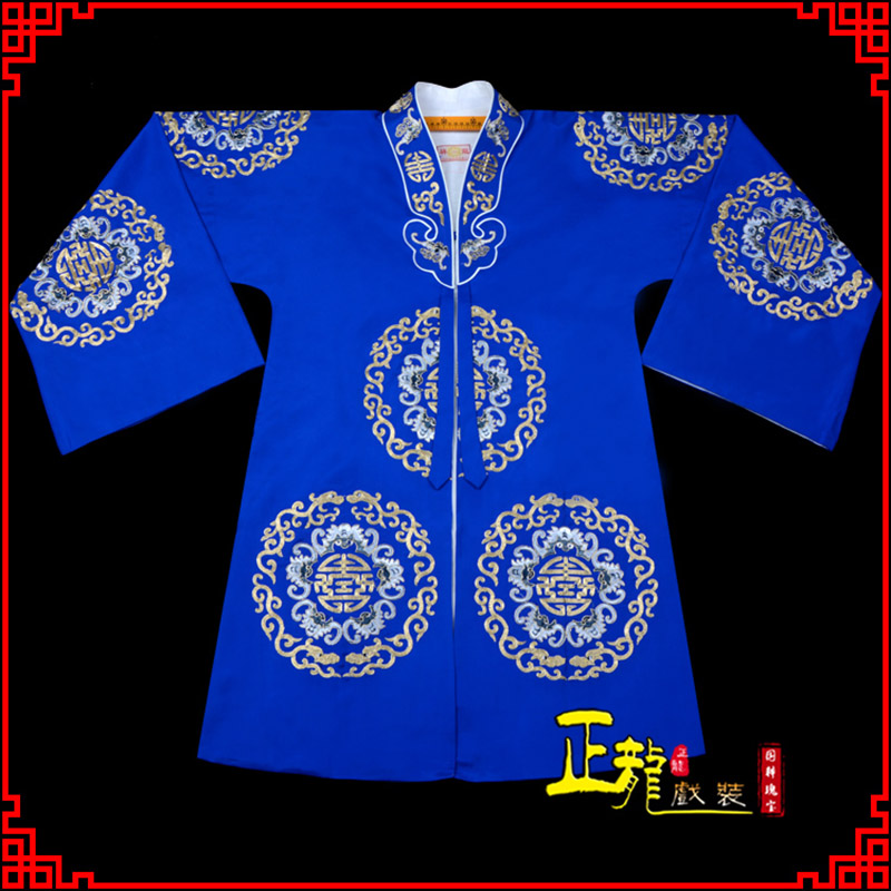 库伦旗老旦团花披夫人土地婆软绉五蝠女员外衣