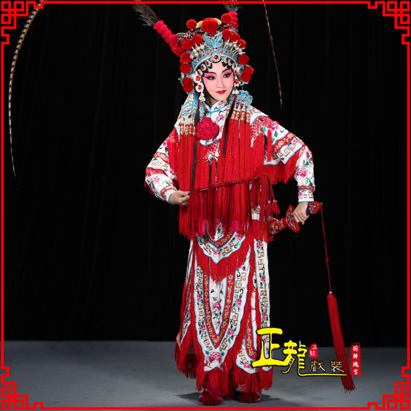 库伦旗刀马旦改容战父 软绉镶边女改良靠