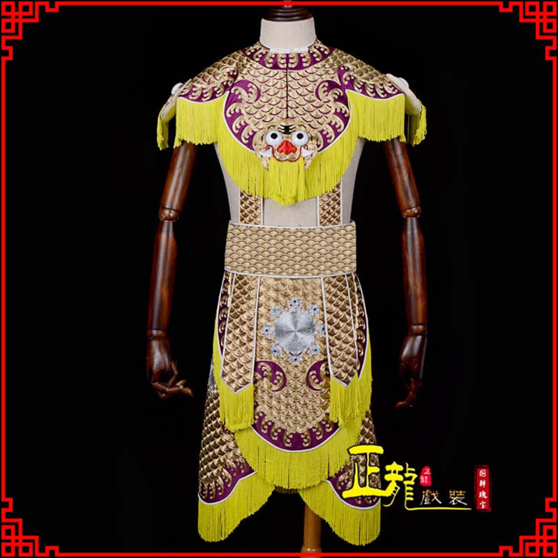 库伦旗武将士兵云肩鱼鳞侉子